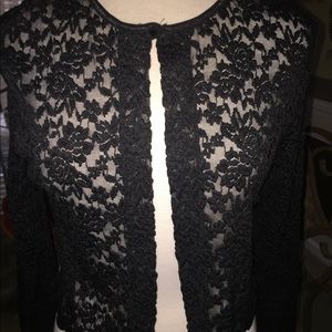 Black lace sweater